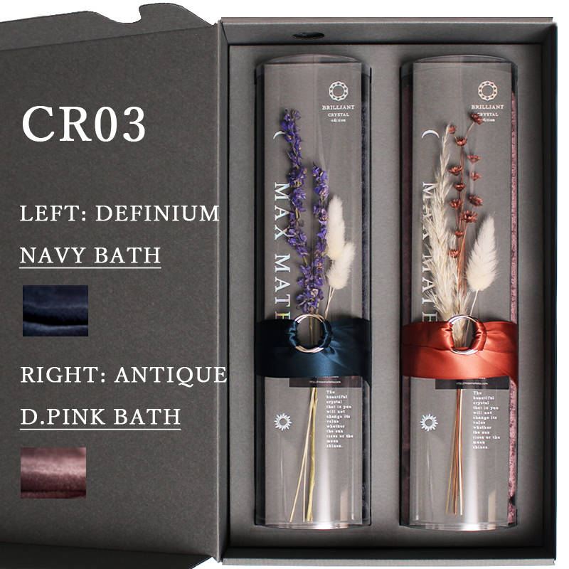 マックスマテリアブランドのクリスタルシリーズ。バスタオルセットからカラーバリエーションCR03。